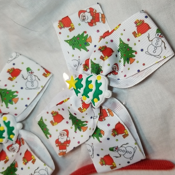 HOLIDAY GLAM BLING FASCINATOR AND BOWS LOT OF 4 - Picture 2 of 11